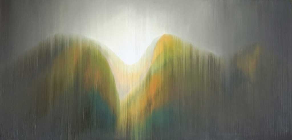 Spirits of the Rain #3, Oil on Board 1600x800